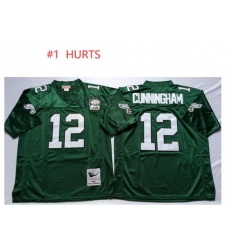 NFL Ealges Mitchell And Ness Philadelphia Eagles 1 Jalen Hurts Green Team Color Authentic Throwback NFL Jersey NFL Ealges Mitchell And Ness Philadelphia Eagles 1 Jalen Hurts Green Team Color Authentic Throwback NFL Jersey