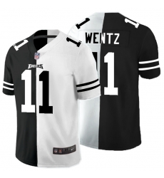 Nike Eagles 11 Carson Wentz Black And White Split Vapor Untouchable Limited Jersey Nike Eagles 11 Carson Wentz Black And White Split Vapor Untouchable Limited Jersey