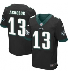 Nike Eagles #13 Nelson Agholor Black Alternate Men's Stitched NFL New Elite Jersey Nike Eagles #13 Nelson Agholor Black Alternate Men's Stitched NFL New Elite Jersey