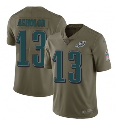 Nike Eagles #13 Nelson Agholor Olive Mens Stitched NFL Limited 2017 Salute To Service Jersey Nike Eagles #13 Nelson Agholor Olive Mens Stitched NFL Limited 2017 Salute To Service Jersey