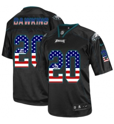 Nike Eagles #20 Brian Dawkins Black Mens Stitched NFL Elite USA Flag Fashion Jersey Nike Eagles #20 Brian Dawkins Black Mens Stitched NFL Elite USA Flag Fashion Jersey