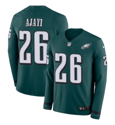 Nike Eagles #26 Jay Ajayi Midnight Green Team Color Men Stitched NFL Limited Therma Long Sleeve Jersey Nike Eagles #26 Jay Ajayi Midnight Green Team Color Men Stitched NFL Limited Therma Long Sleeve Jersey