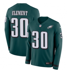 Nike Eagles #30 Corey Clement Midnight Green Team Color Men Stitched NFL Limited Therma Long Sleeve Jersey Nike Eagles #30 Corey Clement Midnight Green Team Color Men Stitched NFL Limited Therma Long Sleeve Jersey