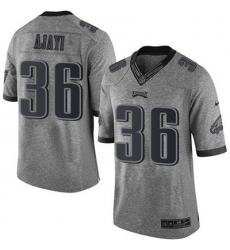 Nike Eagles #36 Jay Ajayi Gray Mens Stitched NFL Limited Gridiron Gray Jersey Nike Eagles #36 Jay Ajayi Gray Mens Stitched NFL Limited Gridiron Gray Jersey