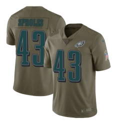 Nike Eagles #43 Darren Sproles Olive Mens Stitched NFL Limited 2017 Salute To Service Jersey Nike Eagles #43 Darren Sproles Olive Mens Stitched NFL Limited 2017 Salute To Service Jersey