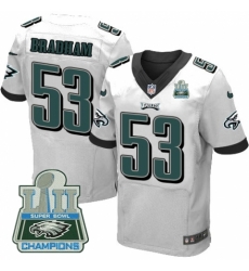 Nike Eagles #53 Nigel Bradham White 2018 Super Bowl Champions Elite Jersey Nike Eagles #53 Nigel Bradham White 2018 Super Bowl Champions Elite Jersey