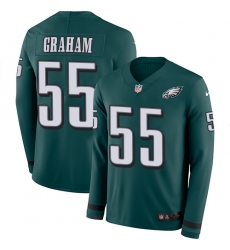 Nike Eagles #55 Brandon Graham Midnight Green Team Color Men Stitched NFL Limited Therma Long Sleeve Jersey u526F u672C Nike Eagles #55 Brandon Graham Midnight Green Team Color Men Stitched NFL Limited Therma Long Sleeve Jersey u526F u672C