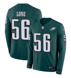 Nike Eagles #56 Chris Long Midnight Green Team Color Men Stitched NFL Limited Therma Long Sleeve Jersey Nike Eagles #56 Chris Long Midnight Green Team Color Men Stitched NFL Limited Therma Long Sleeve Jersey