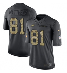 Nike Eagles #81 Jordan Matthews Black Mens Stitched NFL Limited 2016 Salute To Service Jersey Nike Eagles #81 Jordan Matthews Black Mens Stitched NFL Limited 2016 Salute To Service Jersey