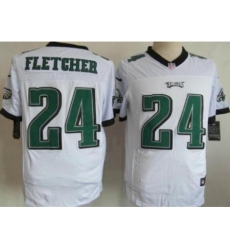Nike Philadelphia Eagles 24 Bradley Fletcher White Elite NFL Jersey Nike Philadelphia Eagles 24 Bradley Fletcher White Elite NFL Jersey