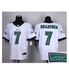 Nike Philadelphia Eagles 7 Sam Bradford white Elite Signature Jersey Nike Philadelphia Eagles 7 Sam Bradford white Elite Signature Jersey
