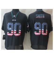 Nike Philadelphia Eagles 90 Marcus Smith Black Elite USA Flag Fashion NFL Jersey Nike Philadelphia Eagles 90 Marcus Smith Black Elite USA Flag Fashion NFL Jersey