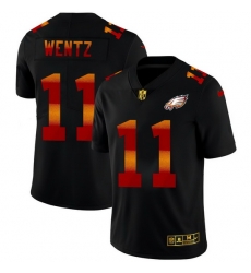 Philadelphia Eagles 11 Carson Wentz Men Black Nike Red Orange Stripe Vapor Limited NFL Jersey Philadelphia Eagles 11 Carson Wentz Men Black Nike Red Orange Stripe Vapor Limited NFL Jersey