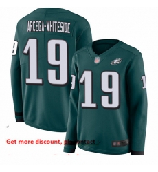 Eagles 19 JJ Arcega Whiteside Midnight Green Team Color Women Stitched Football Limited Therma Long Sleeve Jersey Eagles 19 JJ Arcega Whiteside Midnight Green Team Color Women Stitched Football Limited Therma Long Sleeve Jersey
