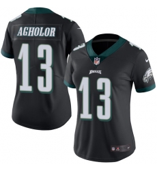 Nike Eagles #13 Nelson Agholor Black Womens Stitched NFL Limited Rush Jersey Nike Eagles #13 Nelson Agholor Black Womens Stitched NFL Limited Rush Jersey