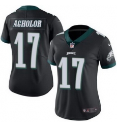 Nike Eagles #17 Nelson Agholor Black Womens Stitched NFL Limited Rush Jersey Nike Eagles #17 Nelson Agholor Black Womens Stitched NFL Limited Rush Jersey