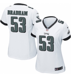 Nike Eagles #53 Nigel Bradham White Women Game Jersey Nike Eagles #53 Nigel Bradham White Women Game Jersey