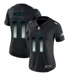 Women Eagles 11 Carson Wentz Black Stitched Football Vapor Untouchable Limited Smoke Fashion Jersey Women Eagles 11 Carson Wentz Black Stitched Football Vapor Untouchable Limited Smoke Fashion Jersey