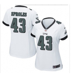 Women NEW Eagles #43 Darren Sproles White Stitched NFL New Elite Jersey Women NEW Eagles #43 Darren Sproles White Stitched NFL New Elite Jersey