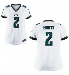 Women Nike Eagles 2 Jalen Hurts White Vapor Limited Stitched NFL Jersey Women Nike Eagles 2 Jalen Hurts White Vapor Limited Stitched NFL Jersey
