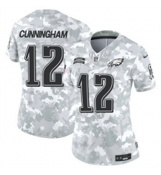 Women Philadelphia Eagles 12 Randall Cunningham 2024 F U S E Arctic Camo Salute To Service Limited Stitched Jersey Women Philadelphia Eagles 12 Randall Cunningham 2024 F U S E Arctic Camo Salute To Service Limited Stitched Jersey