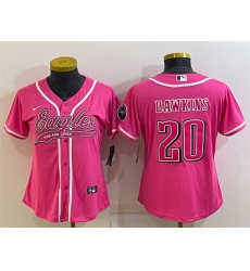 Women Philadelphia Eagles 20 Brian Dawkins Pink With Patch Cool Base Stitched Baseball Jersey Women Philadelphia Eagles 20 Brian Dawkins Pink With Patch Cool Base Stitched Baseball Jersey