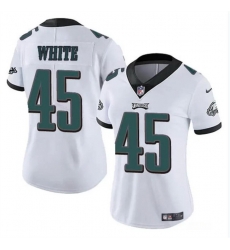 Women Philadelphia Eagles 45 Devin White White Vapor Untouchable Limited Stitched Football Jersey Women Philadelphia Eagles 45 Devin White White Vapor Untouchable Limited Stitched Football Jersey