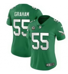 Women Philadelphia Eagles 55 Brandon Graham Green Vapor Untouchable Limited Stitched jerseys Women Philadelphia Eagles 55 Brandon Graham Green Vapor Untouchable Limited Stitched jerseys