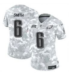 Women Philadelphia Eagles 6 DeVonta Smith 2024 F U S E Arctic Camo Salute To Service Limited Stitched Jersey Women Philadelphia Eagles 6 DeVonta Smith 2024 F U S E Arctic Camo Salute To Service Limited Stitched Jersey