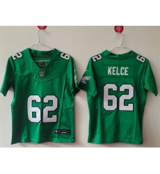 Women Philadelphia Eagles 62 Jason Kelce Kelly Green F U S E  Vapor Untouchable Limited Stitched Football Jersey 