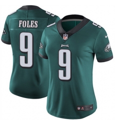 Women Philadelphia Eagles 9 Nick Foles Green Vapor Untouchable Limited Stitched Football Jersey