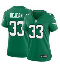 Women Philadelphia Eagles Cooper DeJean #33 Green Vapor Untouchable Stitched NFL Jersey Women Philadelphia Eagles Cooper DeJean #33 Green Vapor Untouchable Stitched NFL Jersey