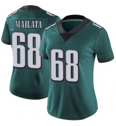 Women Philadelphia Eagles Jordan Mailata #68 Green Vapor Limited Stitched Football Jersey Women Philadelphia Eagles Jordan Mailata #68 Green Vapor Limited Stitched Football Jersey