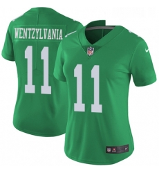 Womens Nike Philadelphia Eagles 11 Carson Wentz Limited Green Rush Vapor Untouchable Wentzylvania NFL Jersey Womens Nike Philadelphia Eagles 11 Carson Wentz Limited Green Rush Vapor Untouchable Wentzylvania NFL Jersey
