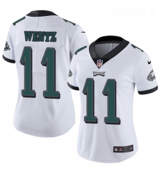 Womens Nike Philadelphia Eagles 11 Carson Wentz White Vapor Untouchable Limited Player NFL Jersey Womens Nike Philadelphia Eagles 11 Carson Wentz White Vapor Untouchable Limited Player NFL Jersey