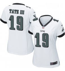 Womens Nike Philadelphia Eagles 19 Golden Tate III Game White NFL Jerse Womens Nike Philadelphia Eagles 19 Golden Tate III Game White NFL Jerse