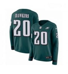 Womens Nike Philadelphia Eagles 20 Brian Dawkins Limited Green Therma Long Sleeve NFL Jersey Womens Nike Philadelphia Eagles 20 Brian Dawkins Limited Green Therma Long Sleeve NFL Jersey