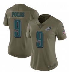 Womens Nike Philadelphia Eagles 9 Nick Foles Limited Olive 2017 Salute to Service NFL Jersey Womens Nike Philadelphia Eagles 9 Nick Foles Limited Olive 2017 Salute to Service NFL Jersey