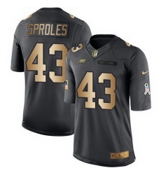 Nike Eagles #43 Darren Sproles Black Youth Stitched NFL Limited Gold Salute to Service Jersey Nike Eagles #43 Darren Sproles Black Youth Stitched NFL Limited Gold Salute to Service Jersey