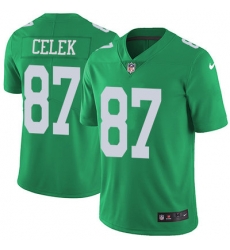 Nike Eagles #87 Brent Celek Green Youth Stitched NFL Limited Rush Jersey Nike Eagles #87 Brent Celek Green Youth Stitched NFL Limited Rush Jersey