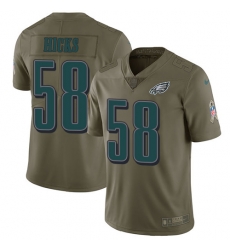 Youth Nike Eagles #58 Jordan Hicks Olive Stitched NFL Limited 2017 Salute to Service Jersey Youth Nike Eagles #58 Jordan Hicks Olive Stitched NFL Limited 2017 Salute to Service Jersey