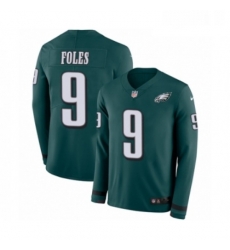 Youth Nike Philadelphia Eagles 9 Nick Foles Limited Green Therma Long Sleeve NFL Jersey Youth Nike Philadelphia Eagles 9 Nick Foles Limited Green Therma Long Sleeve NFL Jersey