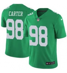 Youth Philadelphia Eagles Jalen Carter #98 Green Vapor Untouchable Limited Stitched NFL Jersey Youth Philadelphia Eagles Jalen Carter #98 Green Vapor Untouchable Limited Stitched NFL Jersey