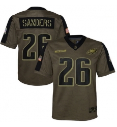 Youth Philadelphia Eagles Miles Sanders Nike Olive 2021 Salute To Service Game Jersey Youth Philadelphia Eagles Miles Sanders Nike Olive 2021 Salute To Service Game Jersey