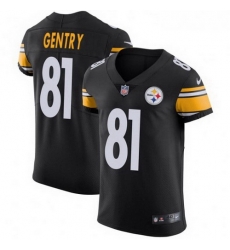 Men Nike 81 Zach Gentry Pittsburgh Steelers Elite Black Team Color Vapor Untouchable Jersey Men Nike 81 Zach Gentry Pittsburgh Steelers Elite Black Team Color Vapor Untouchable Jersey
