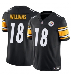 Men Pittsburgh Steelers 18 Mike Williams Black 2024 F U S E Vapor Untouchable Limited Stitched Jersey Men Pittsburgh Steelers 18 Mike Williams Black 2024 F U S E Vapor Untouchable Limited Stitched Jersey