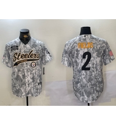 Men Pittsburgh Steelers 2 Justin Fields 2024 Arctic Camo Salute To Service Stitched Baseball Jersey 1 Men Pittsburgh Steelers 2 Justin Fields 2024 Arctic Camo Salute To Service Stitched Baseball Jersey 1