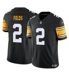 Men Pittsburgh Steelers 2 Justin Fields Black 2024 F U S E Vapor Untouchable Limited Stitched Jersey Men Pittsburgh Steelers 2 Justin Fields Black 2024 F U S E Vapor Untouchable Limited Stitched Jersey