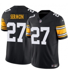 Men Pittsburgh Steelers 27 Trey Sermon Black 2025 F U S E  Alternate Vapor Untouchable Limited Stitched Jersey