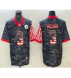 Men Pittsburgh Steelers 3 Russell Wilson USA Camo 2020 Salute To Service Stitched NFL Nike Limited Jersey Men Pittsburgh Steelers 3 Russell Wilson USA Camo 2020 Salute To Service Stitched NFL Nike Limited Jersey